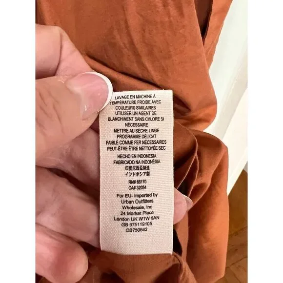 Free People Button Front Lined Midi Skirt Mustard Orange Size Small - Picture 10 of 11